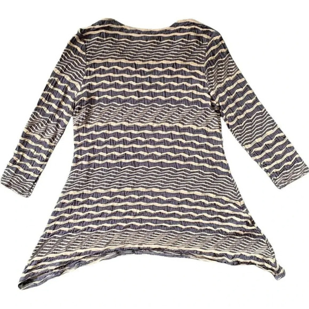 Tianello Steve Barraza Womens Asbury Blouse Asymmetric Lagenlook Top Size Med